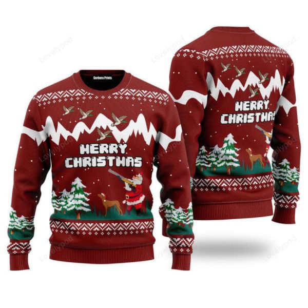 Merry Christmas Duck Hunting Ugly Christmas Sweater For Christmas Gifts