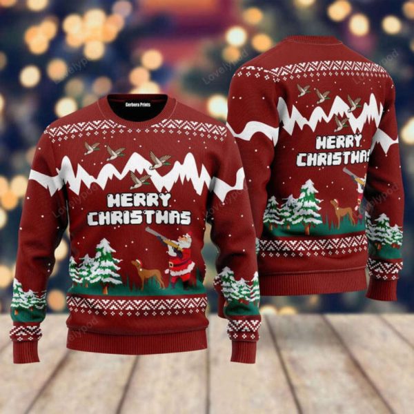 Merry Christmas Duck Hunting Ugly Christmas Sweater For Christmas Gifts