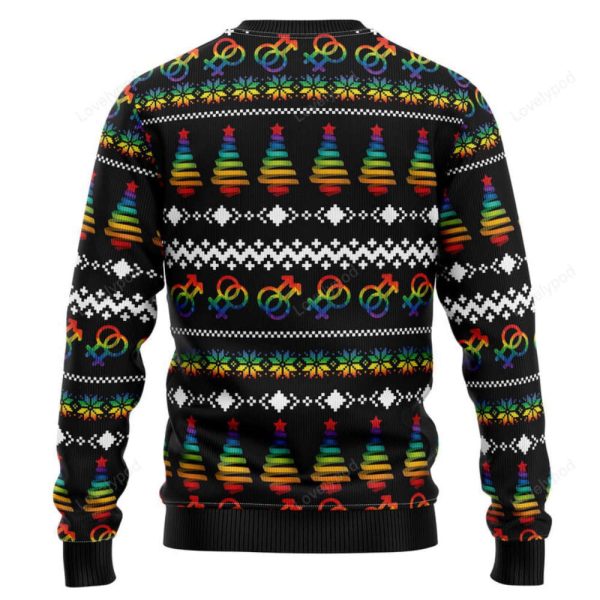 LGBT Whiskey Straight Ugly Christmas Sweater for men and women