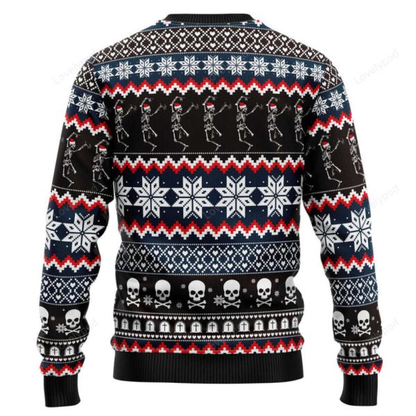 Skeleton Merry Creepmas Ugly Christmas Sweater, Christmas gift for guitar lover