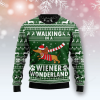 Dog Lover Walking In A Wiener Wonderland Funny Ugly Christmas Sweater