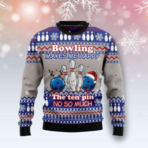 Bowling Merry Christmas Ugly Christmas Sweater…