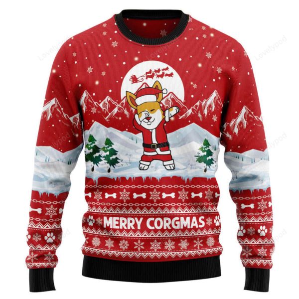 Corgi Merry Xmas Ugly Christmas Sweater for men and women