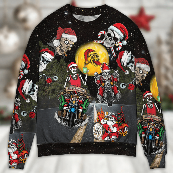 Skull Santa Christmas Sweater – Ugly 3D AOP Shirt – Gift For Christmas