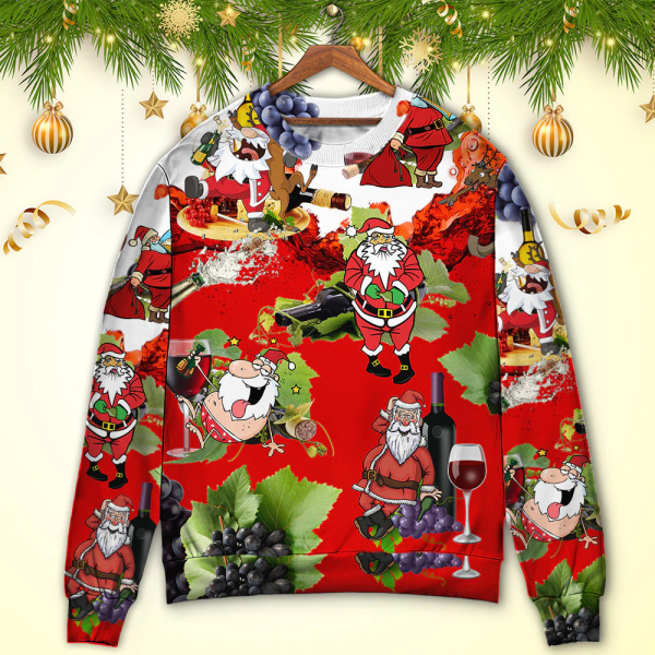 Santa Get Drunk 3D AOP Shirt: Ugly Christmas Sweater for Festive Party