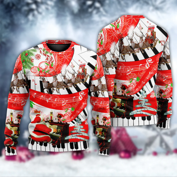 Christmas Love Music Happy Life – Ugly Christmas Sweaters 3D AOP Shirt