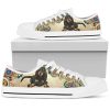 Stylish Black and Tan Coonhound Women s Low Top Shoe
