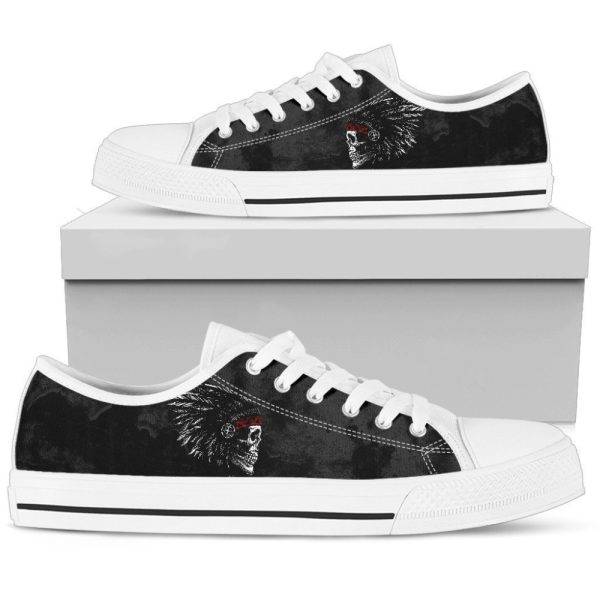 Stylish Native American Skull Low Top Shoes – Trendy Designs