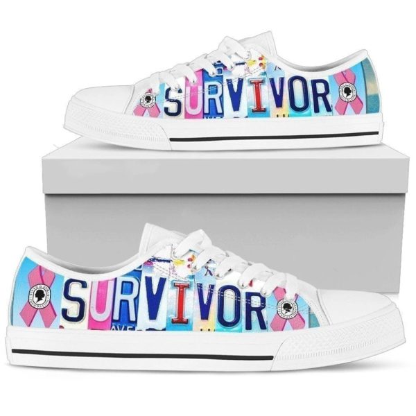 Survivor Breast Cancer Awareness Women’s Sneaker Low Top Shoes NH08