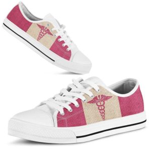 Nurse Pink Texture Low Top Shoes…
