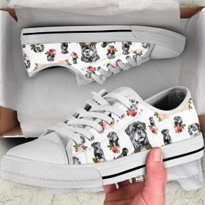 Rottweiler White Low Top Shoes –…