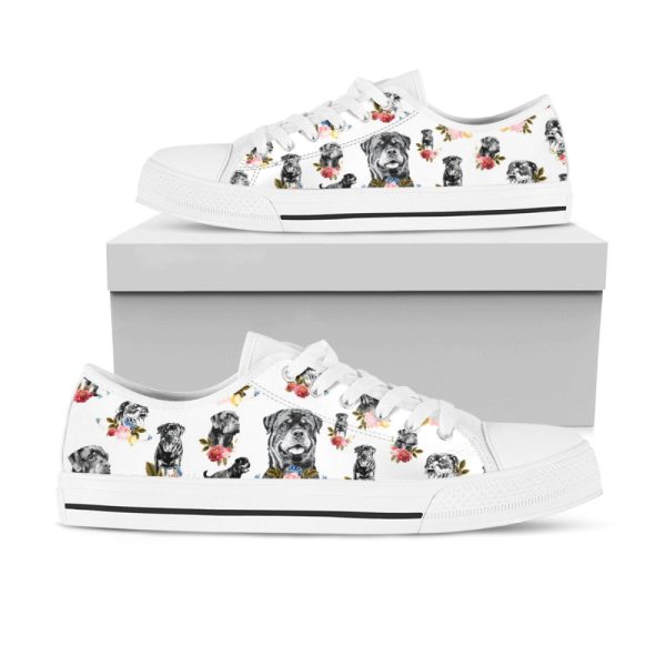 Rottweiler White Low Top Shoes – Stylish Footwear MH0809201