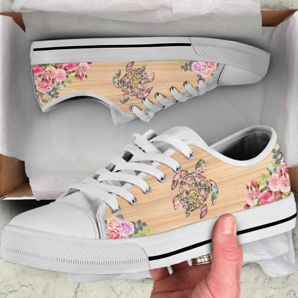Stylish Flower Turtle Low Top Shoes TA030628 – Trendy Footwear