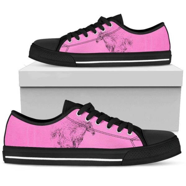 Stylish Pink Horse Women’s Low Top Shoe: Fashion and Comfort