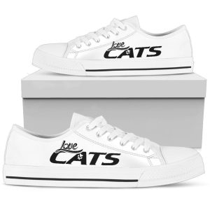 Love Cats White Women’s Low Top…