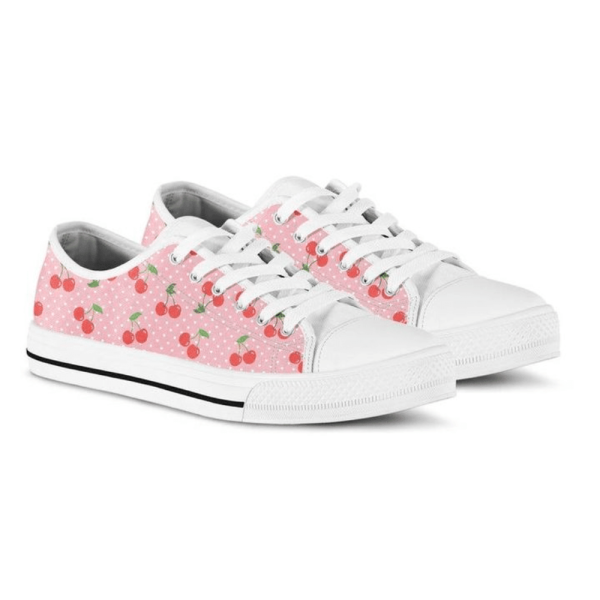 Cherry print Low Top Shoes  PN205446Sb – Sustainable Footwear