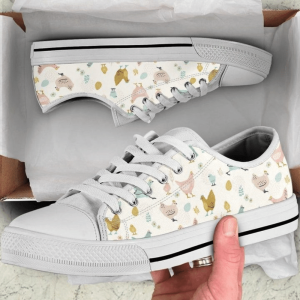 Chickens Easter, Chicken Pattern Low Top…
