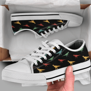 Colorful Dinosaur Low Top Shoes PN205422Sb…