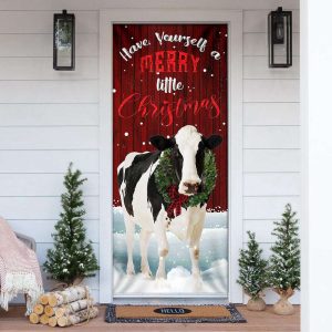 Merry Little Christmas Dairy Cow Door…