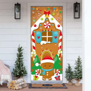 Christmas Gingerbread House Door Cover Ginger…