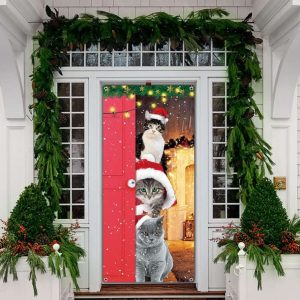 Fun & Festive Funny Cats Door…