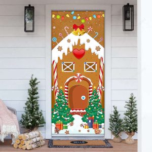 Christmas Gingerbread House Door Covers: Festive…