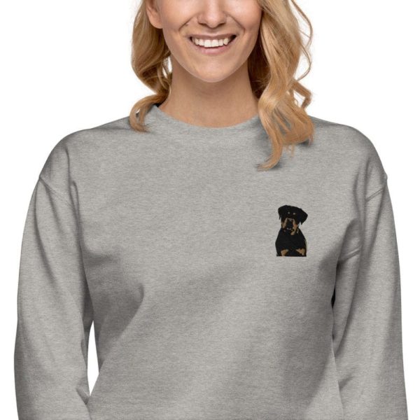 Dog Lover Embroidered Sweatshirt 2D Crewneck Sweatshirt Gift For Family