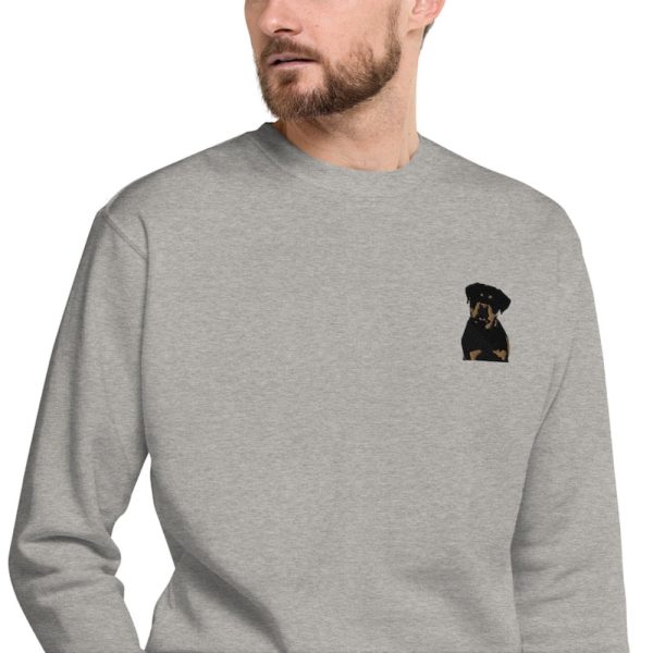 Dog Lover Embroidered Sweatshirt 2D Crewneck Sweatshirt Gift For Family