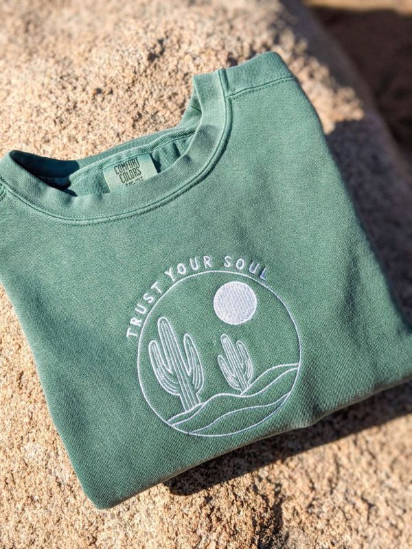 Mental Health Trust Your Soul Embroidered Sweatshirt  For Men And Women