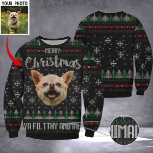 Custom Image Chihuahua Merry Christmas Ya…