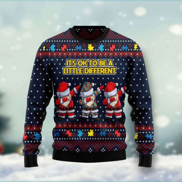 It’S Ok To Be A Little Different Ugly Christmas Sweater, Gift For Christmas 2023