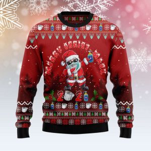 Santa Christmas Santa Dabbing Ugly Christmas…