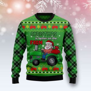 Tractor Santa Ugly Christmas Sweater, Best…