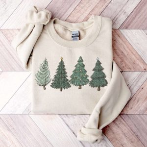 Embroidered Christmas Sweatshirt, Christmas Crewneck Pullover…