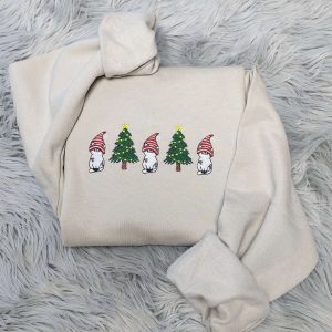 Embroidered Christmas Cute Cat Sweatshirt, Best…