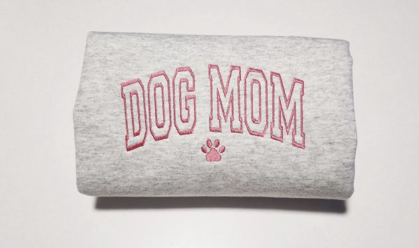 Embroidered Dog Mama Sweatshirt, Embroidered Christmas Sweatshirt Gift For Mother