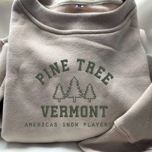 Embroidered Pine Tree Christmas Sweatshirt, Best…