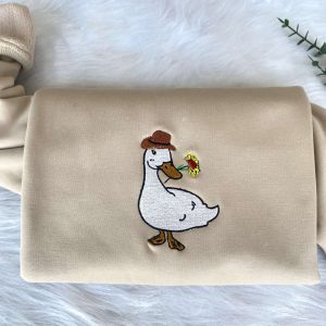 Embroidered Cowboy Goose Sweatshirt, Ducks and…