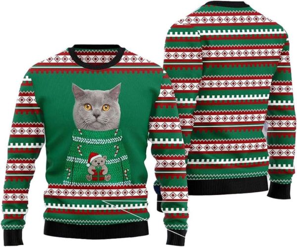 Cat  For Men Women Pullover Holiday Vacation Sweater For Men Women