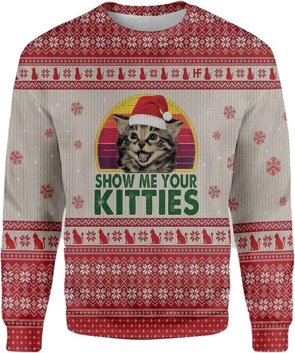 Cat  For Men Women Pullover Holiday Vacation Sweater For Men Women