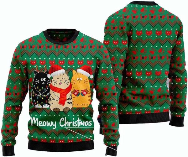 Cat  For Men Women Pullover Holiday Vacation Sweater For Men Women