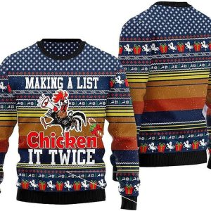 Chicken Ugly Christmas Sweater Pullover Holiday…