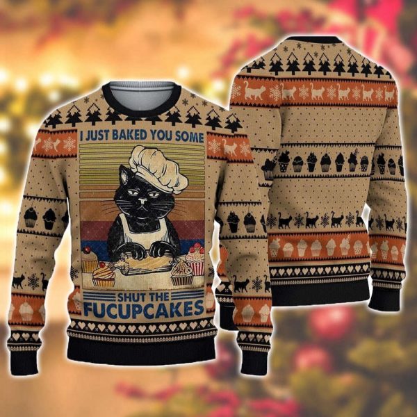 Shut The Fucupcakes Christmas Ugly Christmas Sweater, For Men Women