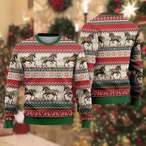 Horse Lovers Men’s Ugly Christmas, Ugly Christmas Sweater, For Christmas Gifts