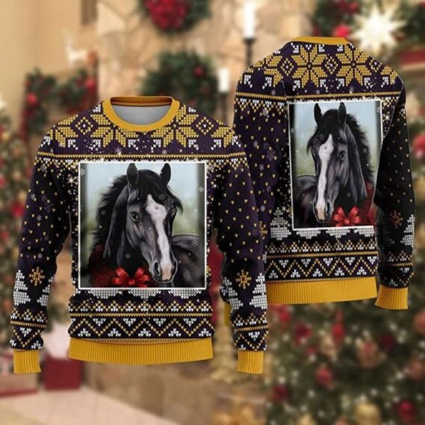 Horse Lovers Men’s Ugly Christmas, Ugly Christmas Sweater, For Christmas Gifts