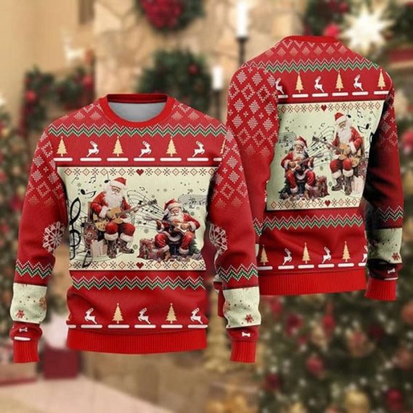 Santa Claus Lovers Men’s Ugly Christmas Sweatshirts, Gift For Christmas