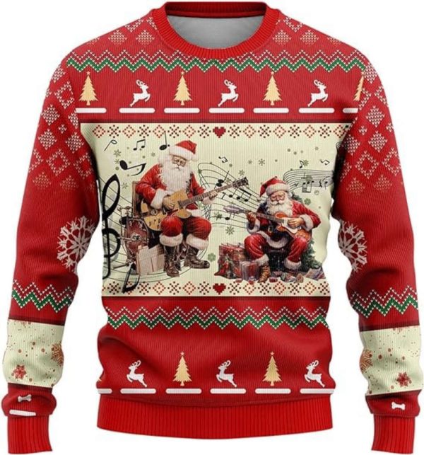 Santa Claus Lovers Men’s Ugly Christmas Sweatshirts, Gift For Christmas