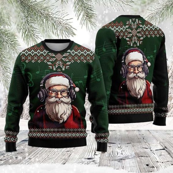 Santa Claus Christmas Sweaters, Funny Ugly Christmas Sweater Crewneck For Family