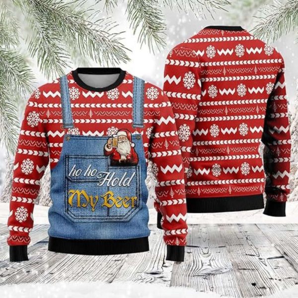 Santa Claus Christmas Sweaters, Funny Ugly Christmas Sweater Crewneck For Family