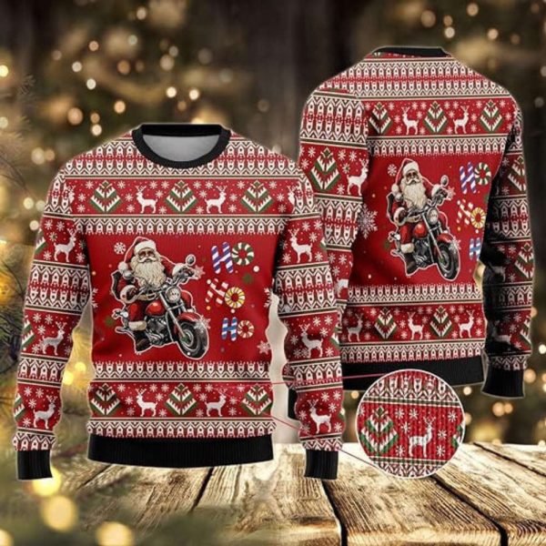 Sporty Santa Claus Sweaters, Ugly Christmas Sweater For Women And Women